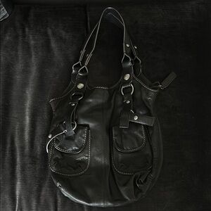 Black Leather Shoulder Bag
